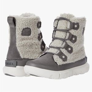 Sorel Explorer II Joan Cozy Quarry Light Dove Insulated Waterproof Boots Size 5